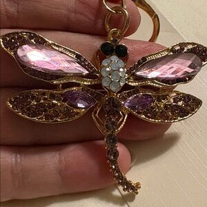 Dragonfly Keychain Bag Charm lavender lilac